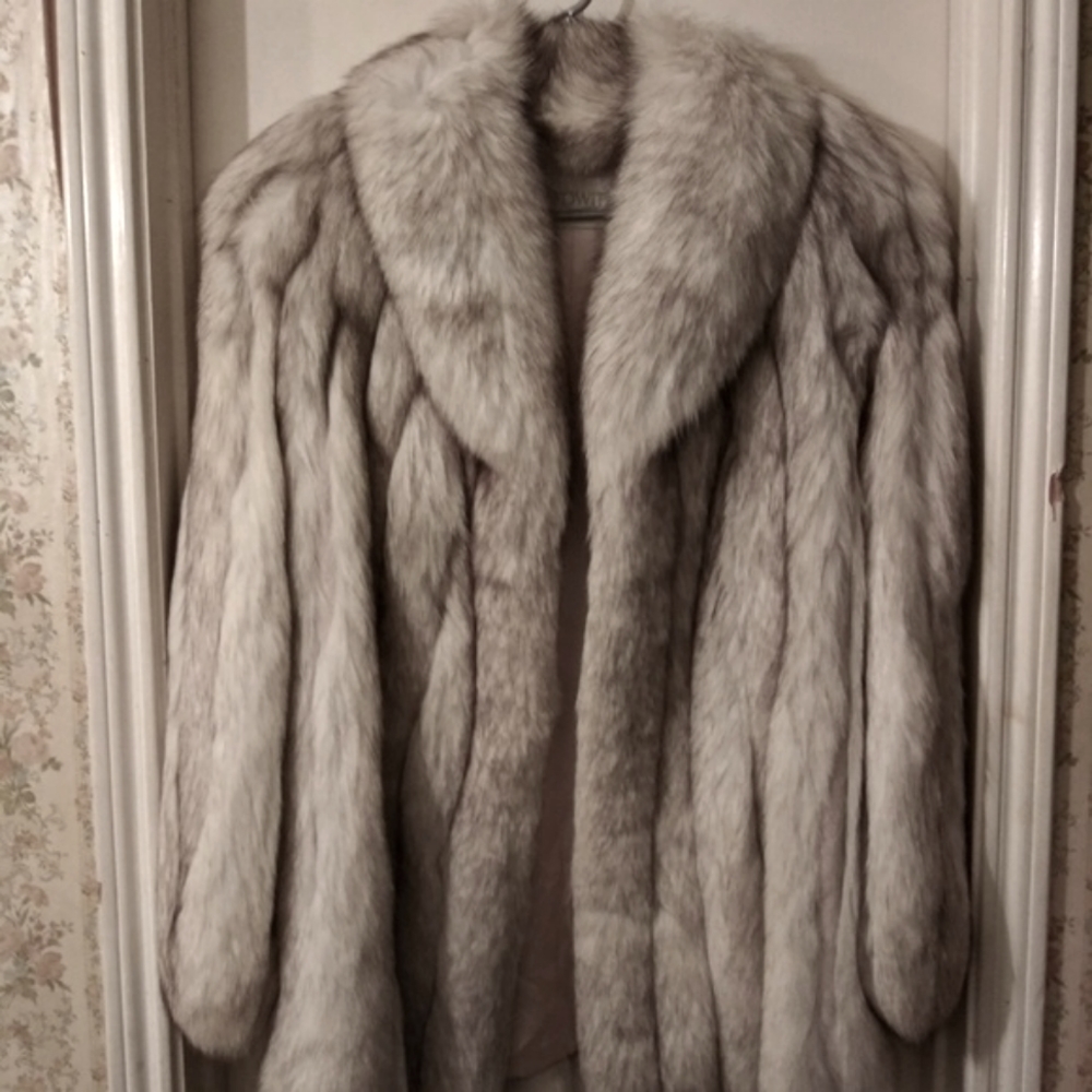 Blue Fox Fur Coat